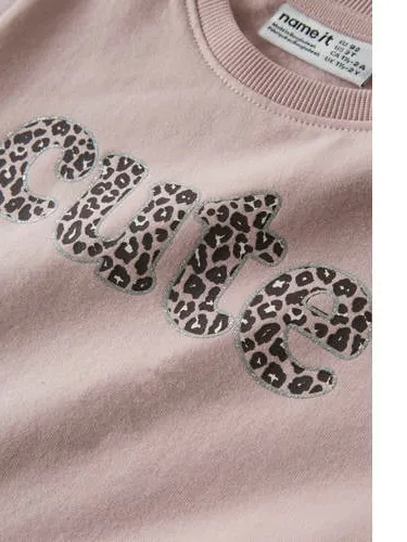NAME IT MINI midi sweatjurk lichtroze, foto 3