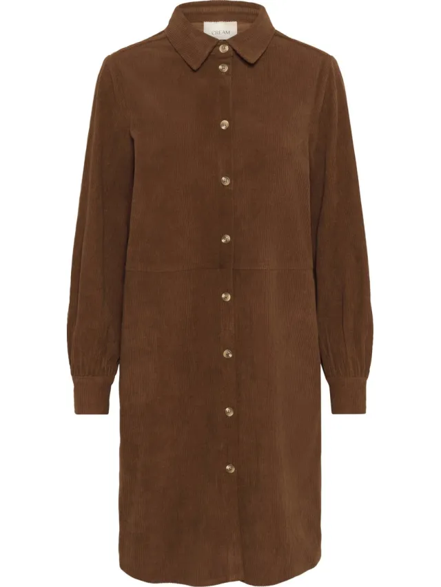 Cream blousejurk bruin