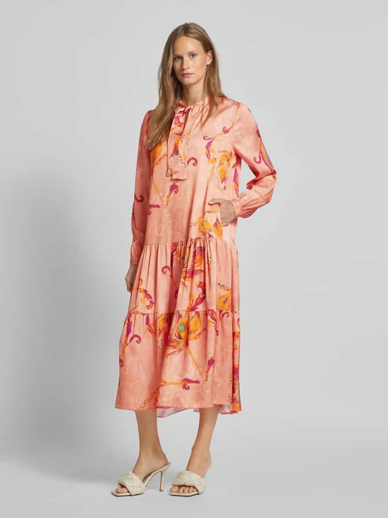 miss goodlife Midi-jurk van viscose in laagjeslook abrikoos, foto 4