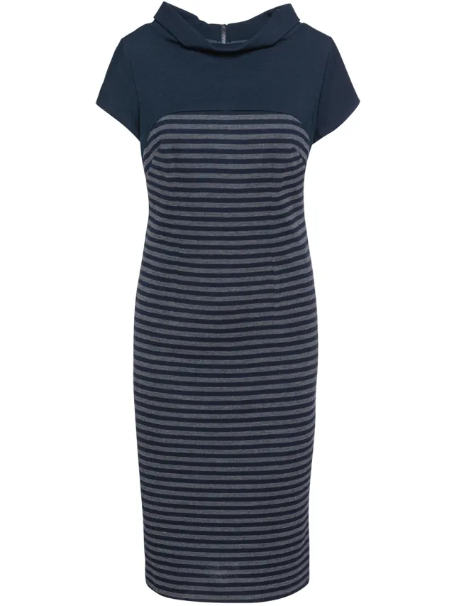 Conquista Aansluitende midi-jurk marineblauw, foto 2