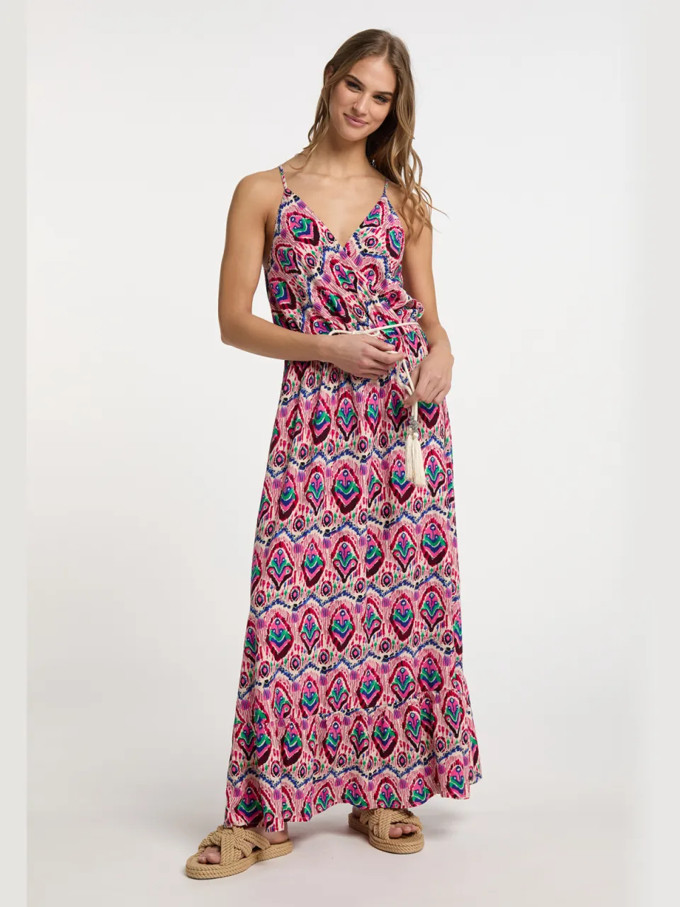 IZIA Maxi-jurk met all-over print Dames Roze Veelkleurig