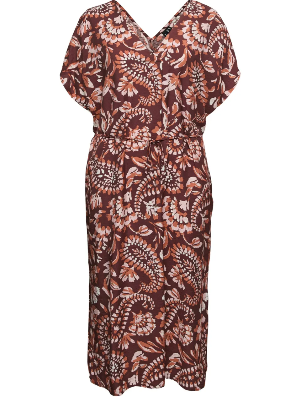 Vero Moda CURVE gebloemde midi jurk roze, foto 2