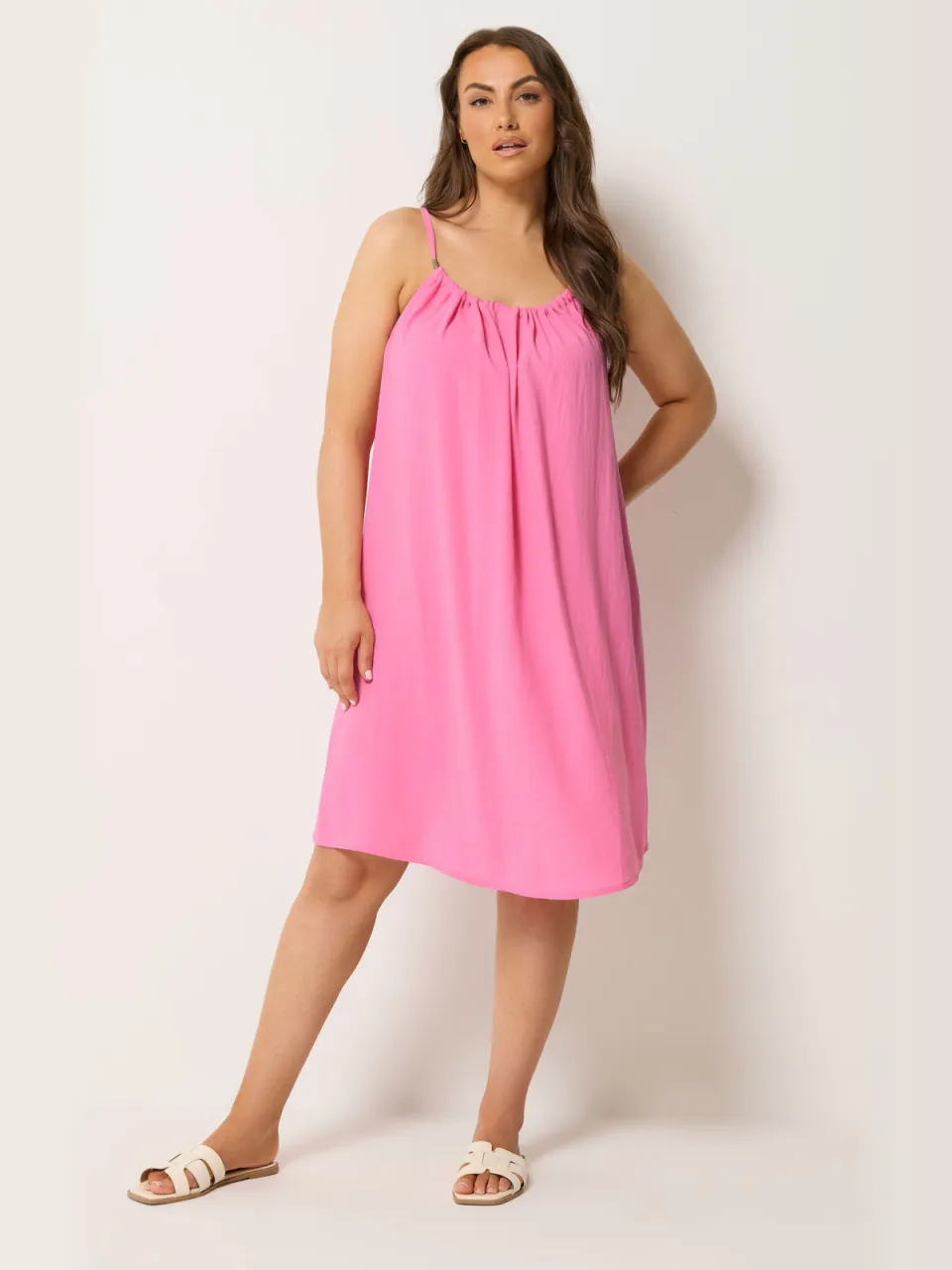 Yours Roze Swing Minijurk Met Bandjes, foto 2