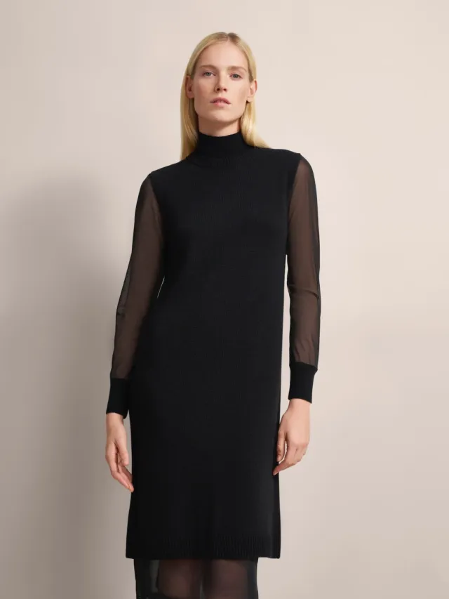Bugatti Damen Jurk in laagjeslook Zwart
