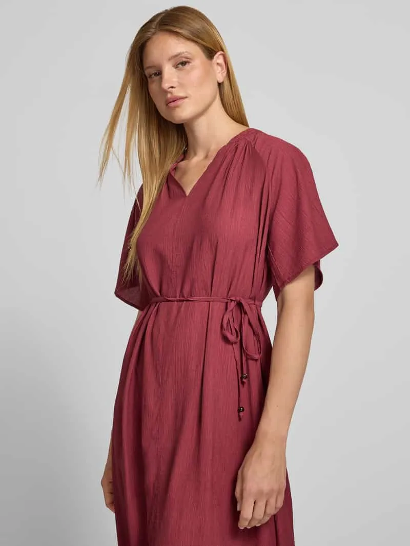 s.Oliver relaxed fit vrijetijdsjurk van viscosemix bordeaux, foto 3