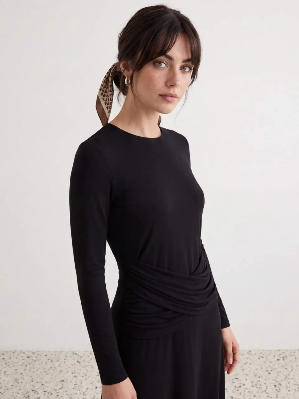 Trendyol Modest Dames Zwart Effen Maxi Lang A-lijn Modest Jurken, foto 2