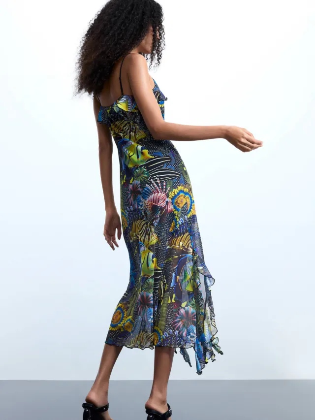 Desigual midi jurk multi, foto 3