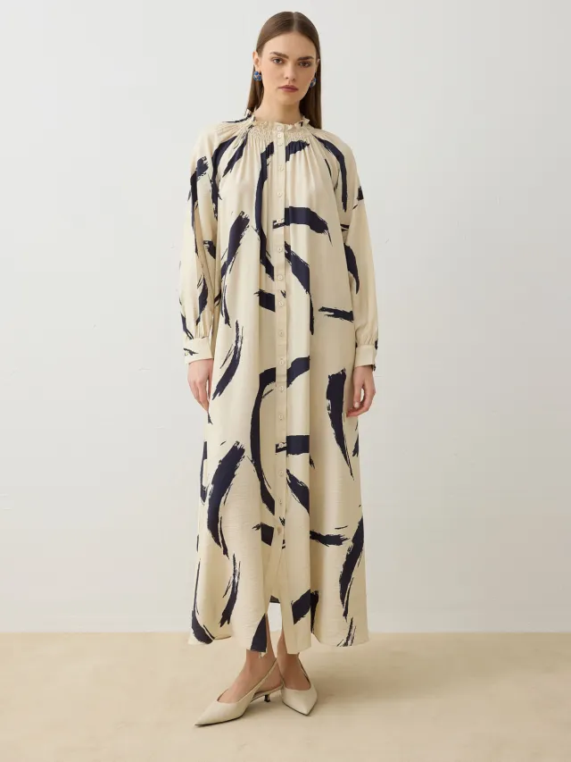 Modanisa Refka Modest jurk Beige