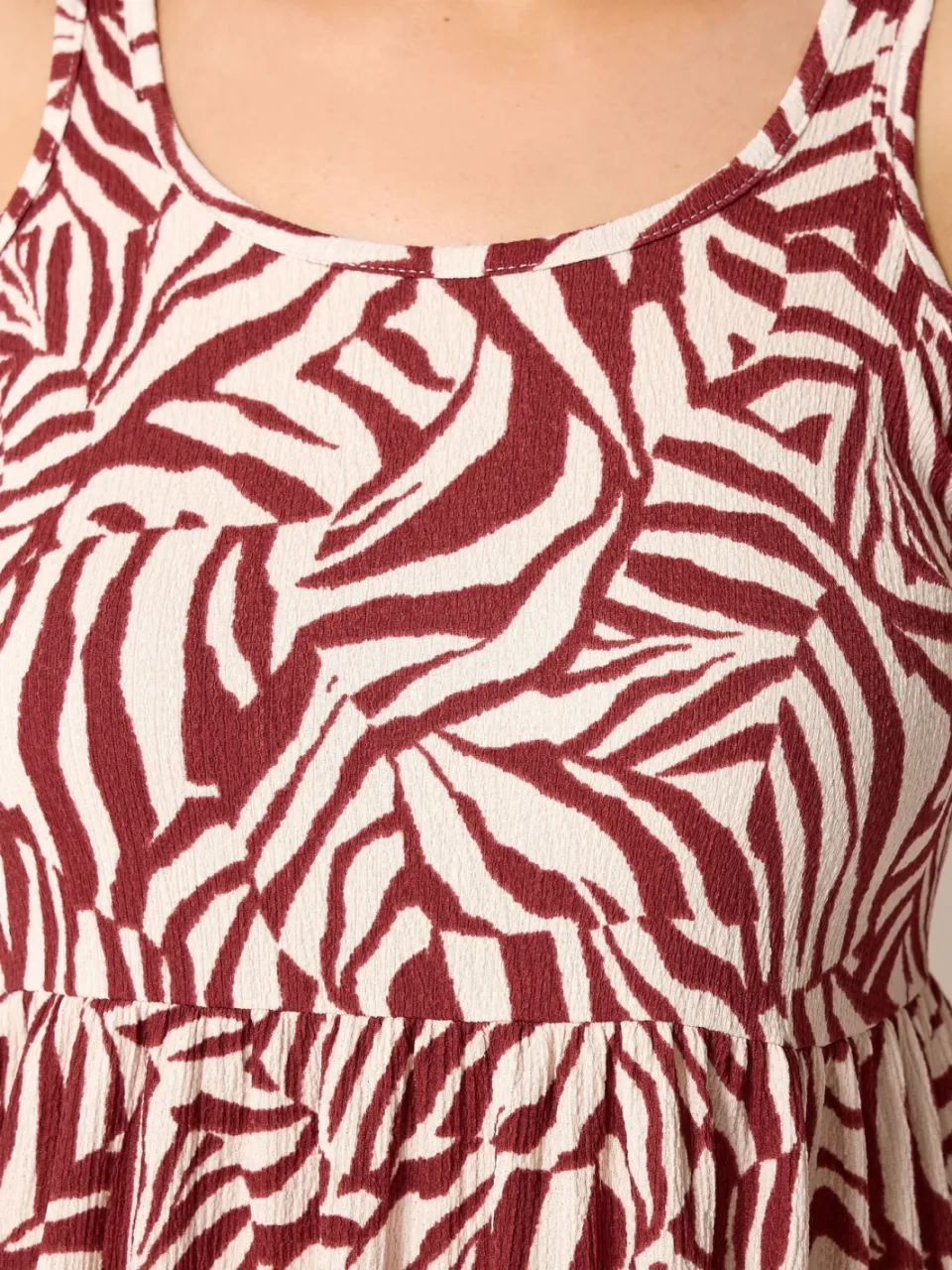 Yours Oranje Jurk Met Zebraprint En Textuur, foto 3