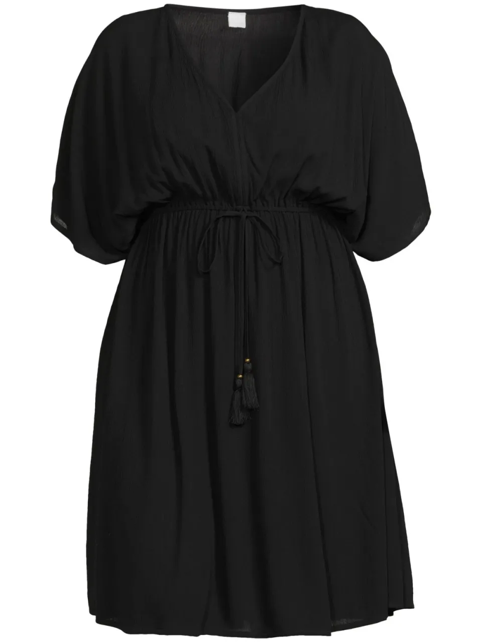 BEACHWAVE Curve crinkle strandjurk zwart, foto 2