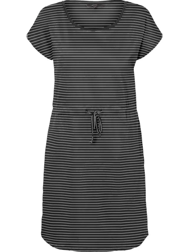 Vero Moda VMAPRIL SS SHORT DRESS GA COLOR Dames Jurk Zwart met witte strepen