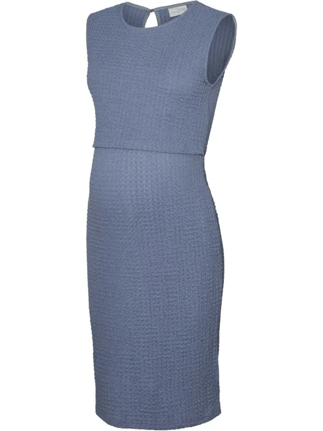Mamalicious MLDONNA JUNE SL JRS ABK DRESS 2F - Dames - Mini jurken Stonewash