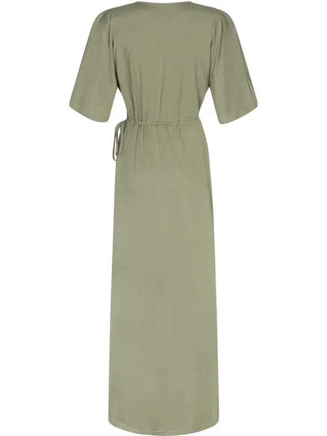 Chic by Lirette Kimono jurk Lotus Natural - Zeegroen