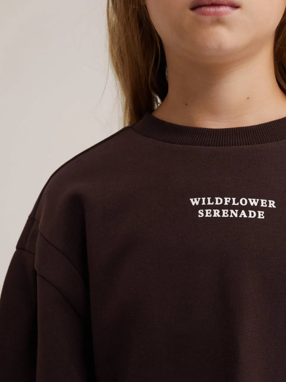 WE Fashion sweatjurk met tekst donkerbruin, foto 6