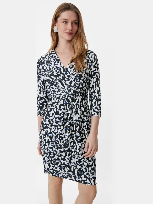 Comma female - Wikkeljurk met all-over print zwart