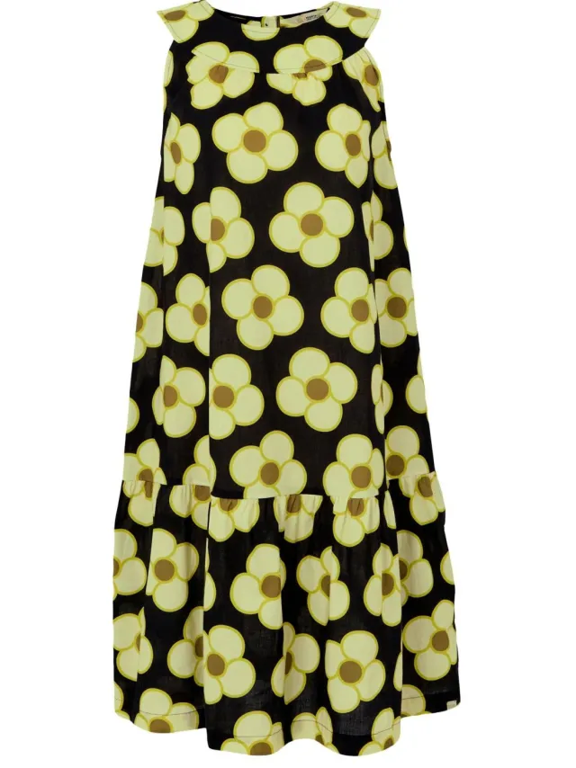 Regatta Dames/Dames Orla Kiely II Spinning Flower Mouwloze Zomerjurk (Zwart)