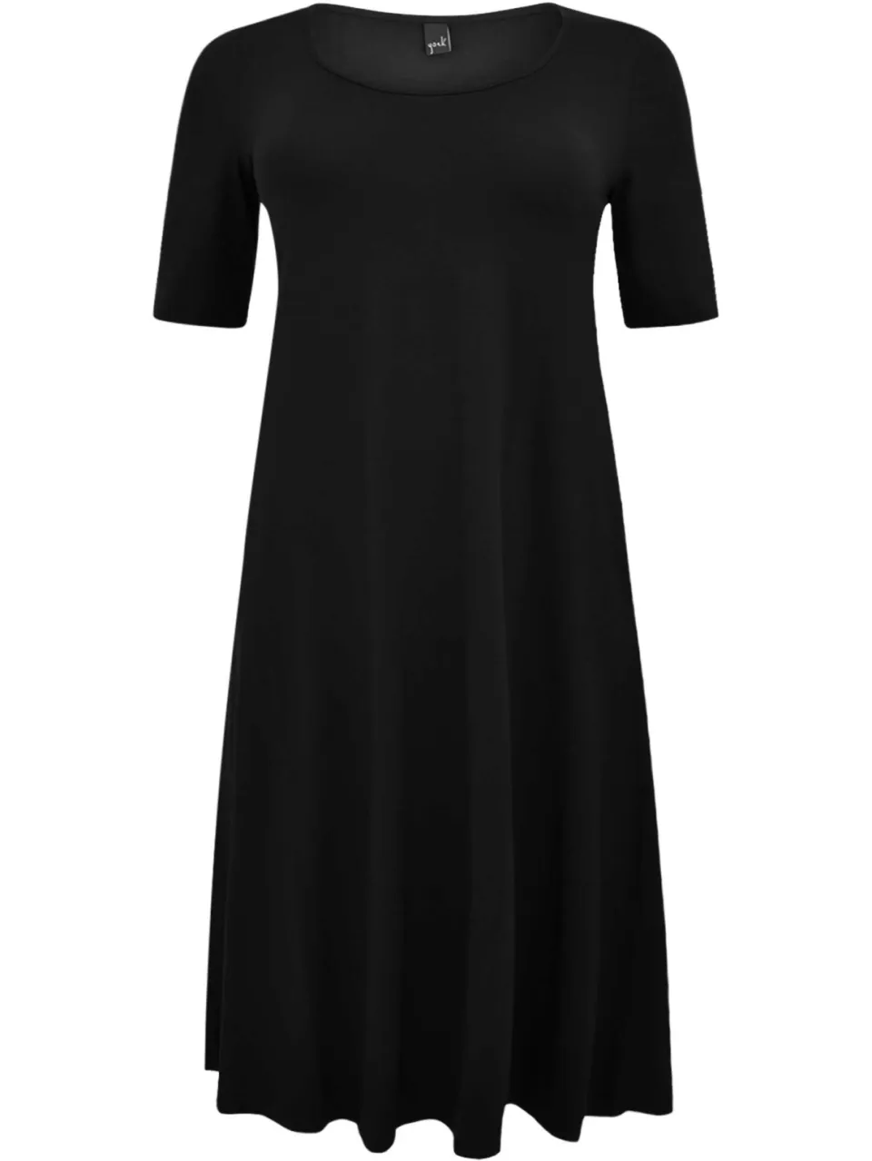 Yoek Long dress VI/EA | Zwart, foto 2
