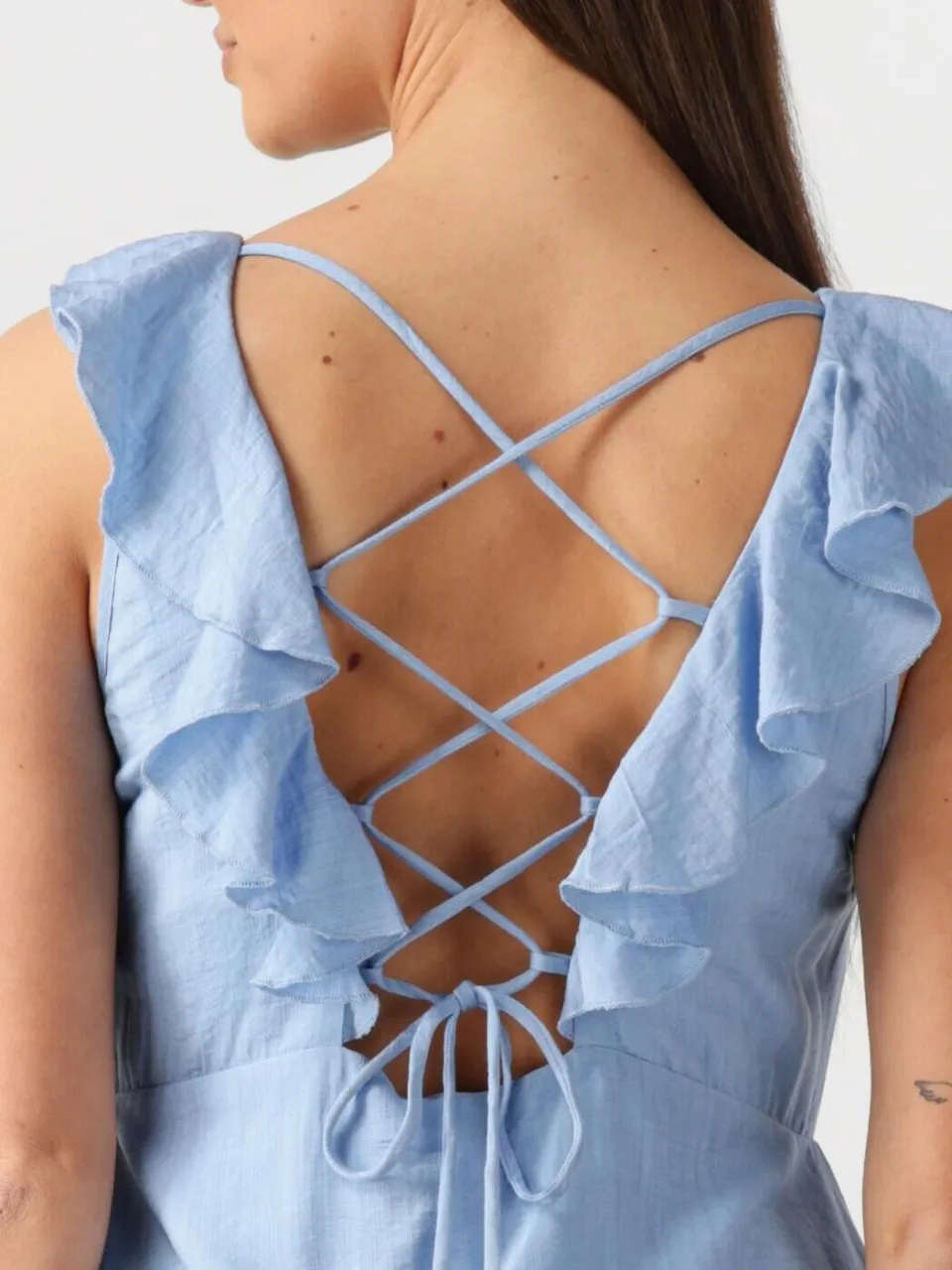 MoVeS Dames Jurken Leanna Dress 4237 - Lichtblauw, foto 3