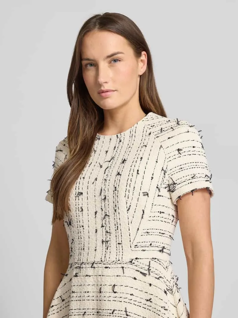 Boss Getailleerde kokerjurk van Katoenmix Model 'DATARNI1' offwhite, foto 5