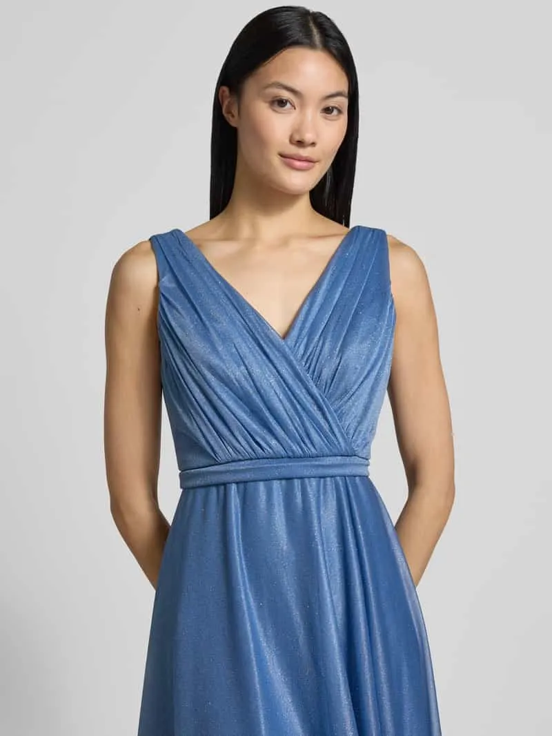 TROYDEN COLLECTION Avondjurk met glitter-mesh bleu, foto 2