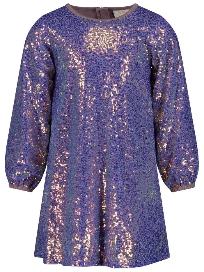 Jubel korte jurk met glitters lila, foto 3