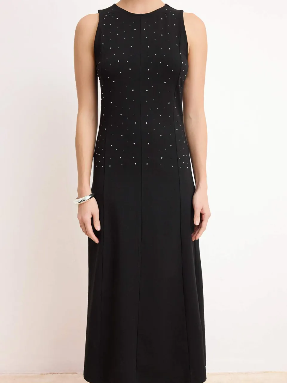 Turkishsouq Platte, mouwloze maxi-jurk voor dames, casual/dagelijks, A-lijn zwart, foto 2