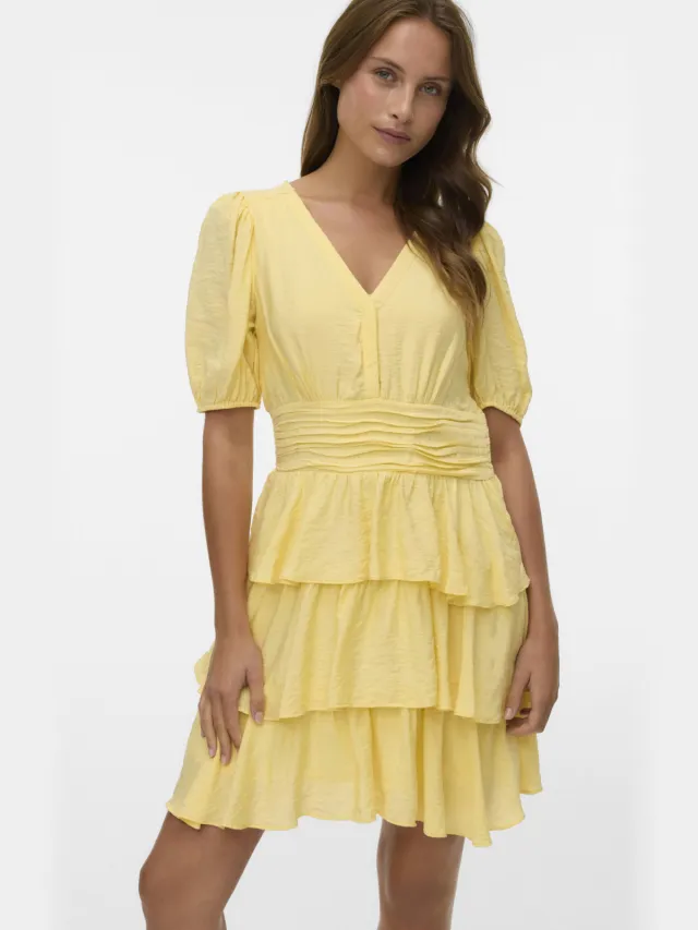 Vero Moda mini jurk - lichtgeel, foto 2