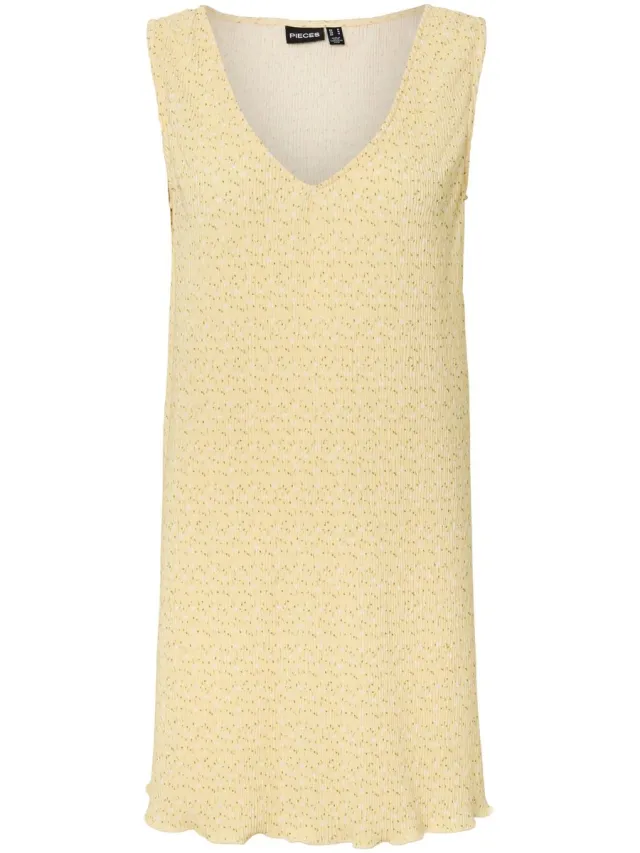 Pieces PCFLORA SL TANK REV. DRESS JRS MSA BC - Meisjes - Mini jurken French Vanilla