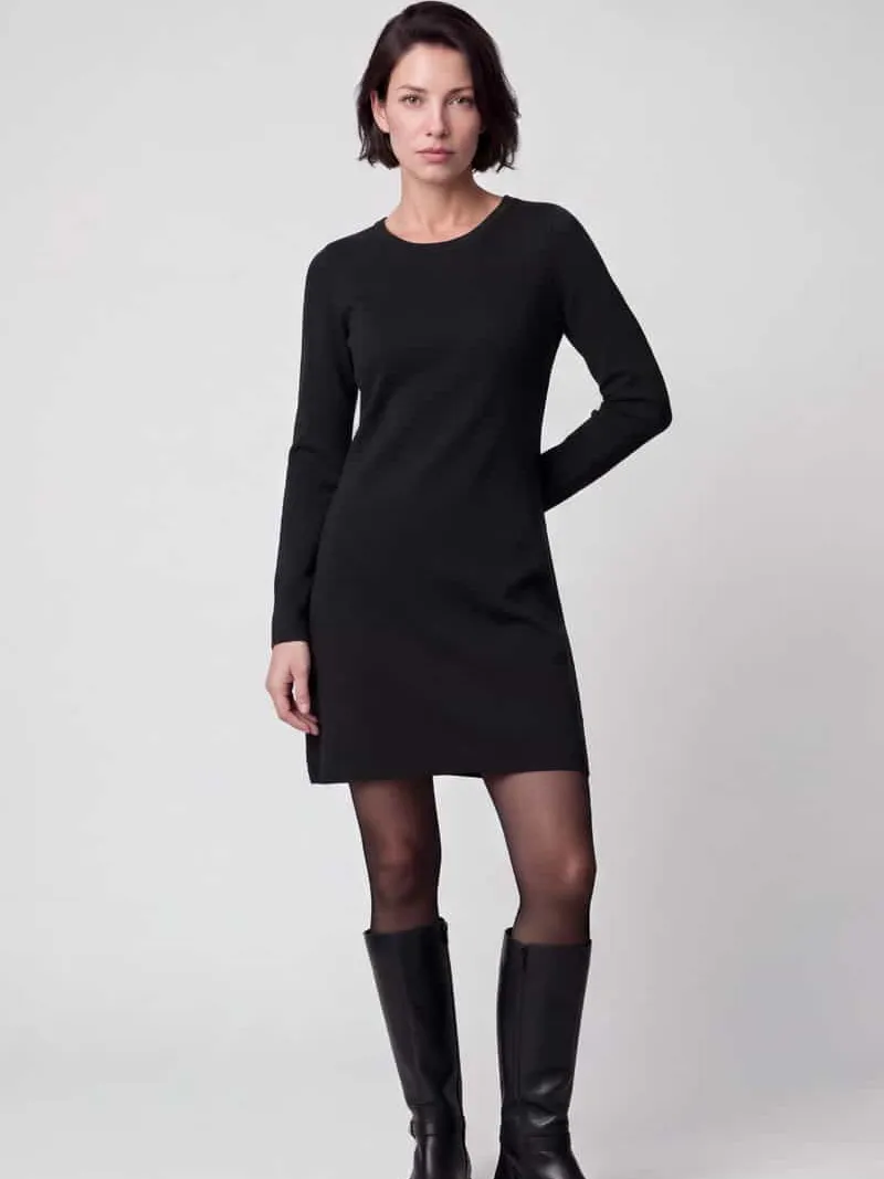 Vero Moda Tricotjurk met zijsplitten Zwart