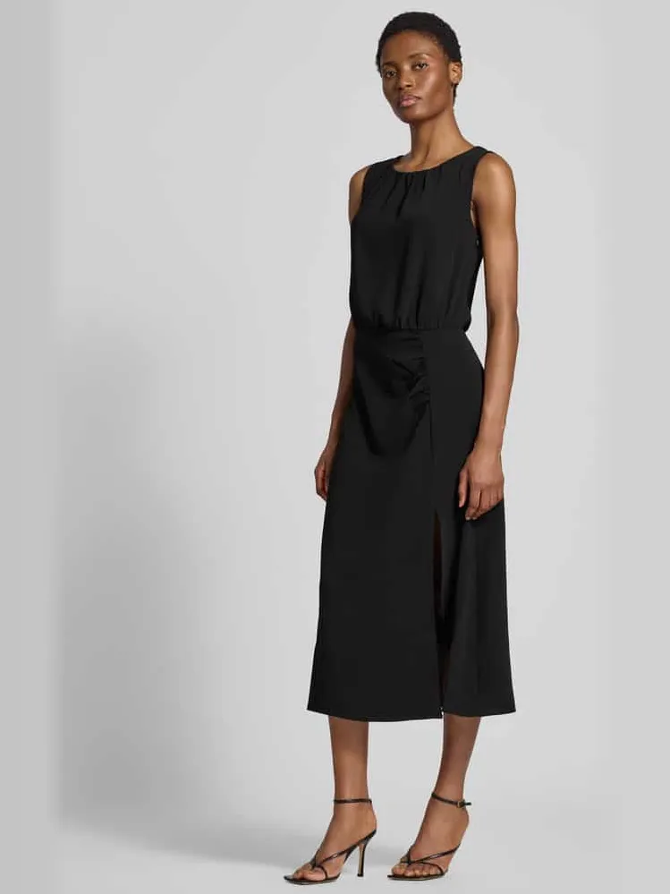 GUIDO MARIA KRETSCHMER WOMAN Midi-jurk met plooien model 'Zola' zwart, foto 2
