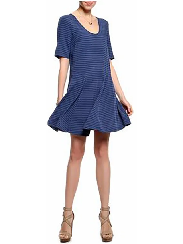 Tommy Hilfiger ,Jurken Larna Dress S/S Blauw