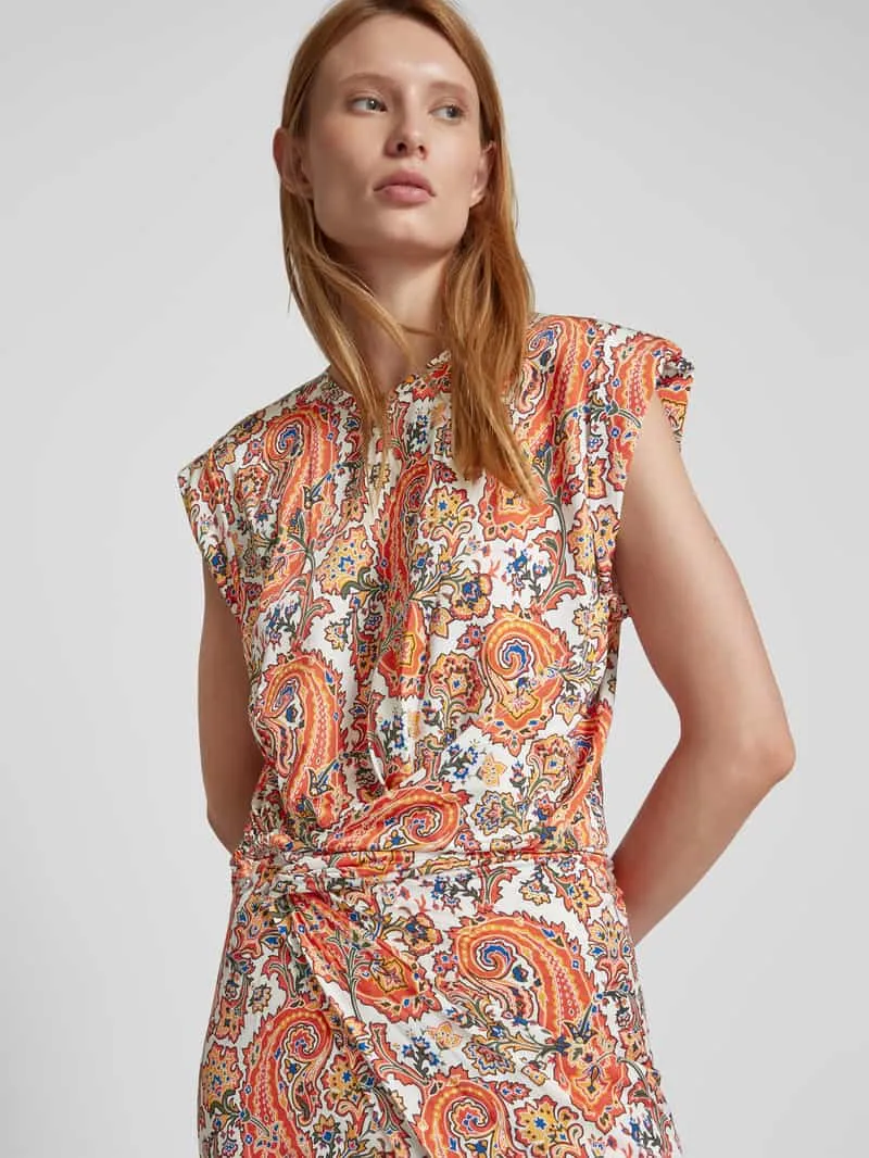 Rabanne Maxi-jurk met ronde hals oranje, foto 5