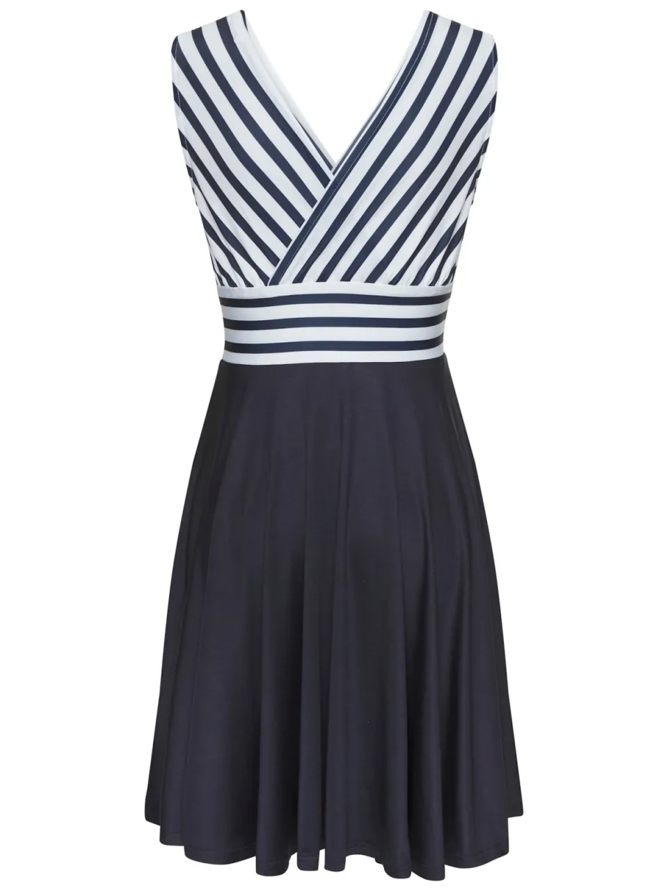 Zomerjurk wit/navy gestreept, foto 3
