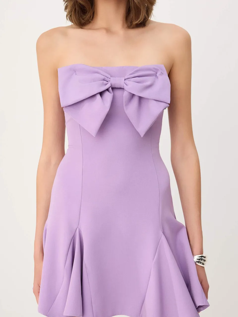 Trendyol TRENDYOLMİLLA Dames Paars Effen Kort / Mini Mouwloos Bodycon Jurken, foto 2