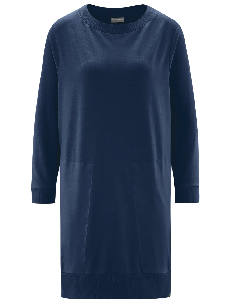 HempAge dames vegan Jurk Sweatshirt Marineblauw, foto 2
