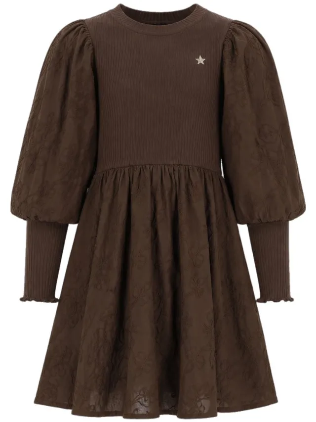 Like Flo F608-5815 Meisjes Jurk Choco