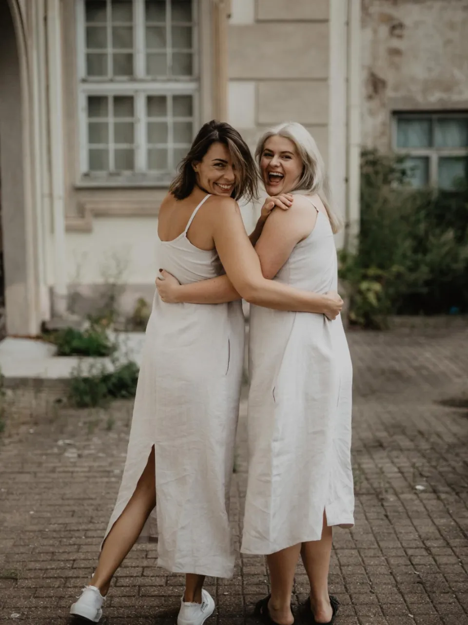 AmourLinen dames vegan Jurk Jakarta Crème