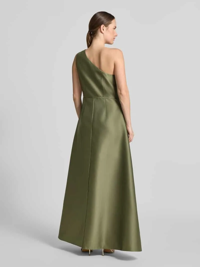 Adrianna Papell midi-jurk met ruches olijfgroen, foto 4