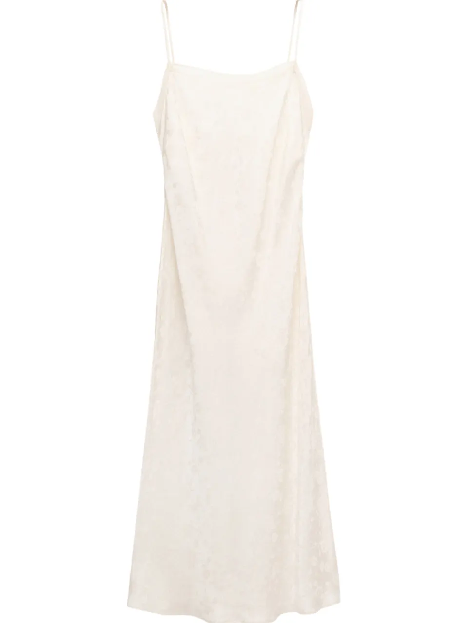 Mango gebloemde jacquard midi jurk - beige, foto 2
