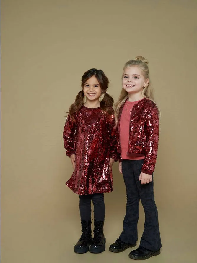 Jubel Queen Of Hearts jurk met pailletten donkerrood, foto 8