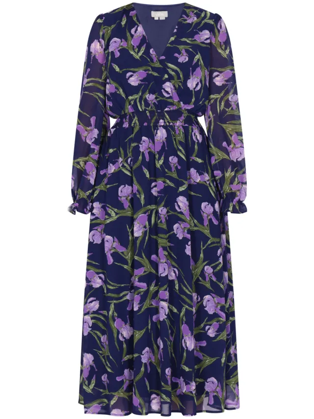 Usha Jurk Dames Blauw Veelkleurig, foto 2