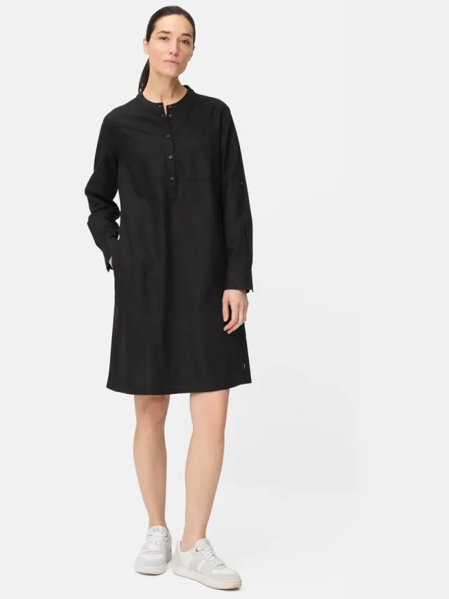 Camel Active Overhemdjurk met opstaande kraag - Maat - Kaviaarwomenswear-L Zwart