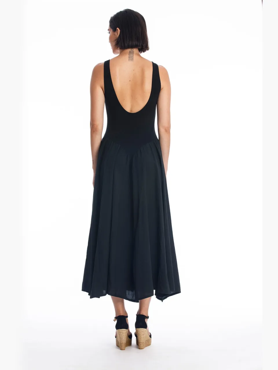 RAVENS VIEW IBIZA dames vegan Jurk Look Zwart, foto 2