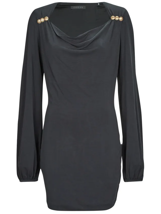Guess Korte Jurk Guess LS BOAT NK CECILIA DRESS Zwart