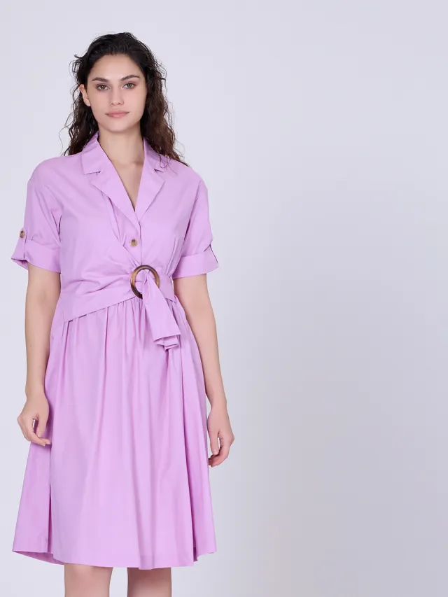 Smart & Joy Shirtjurk met asymmetrische riempaneel Lila