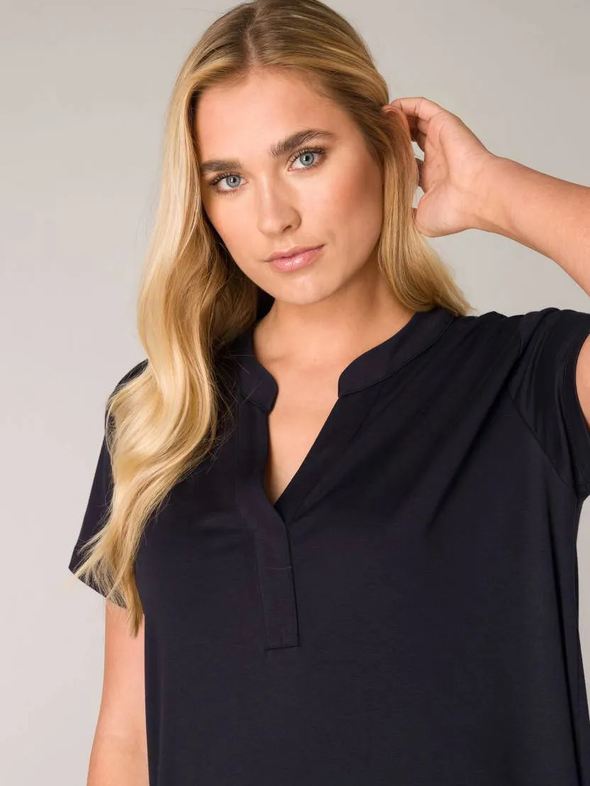 Base Level jurk Yen met ceintuur donkerblauw, foto 6