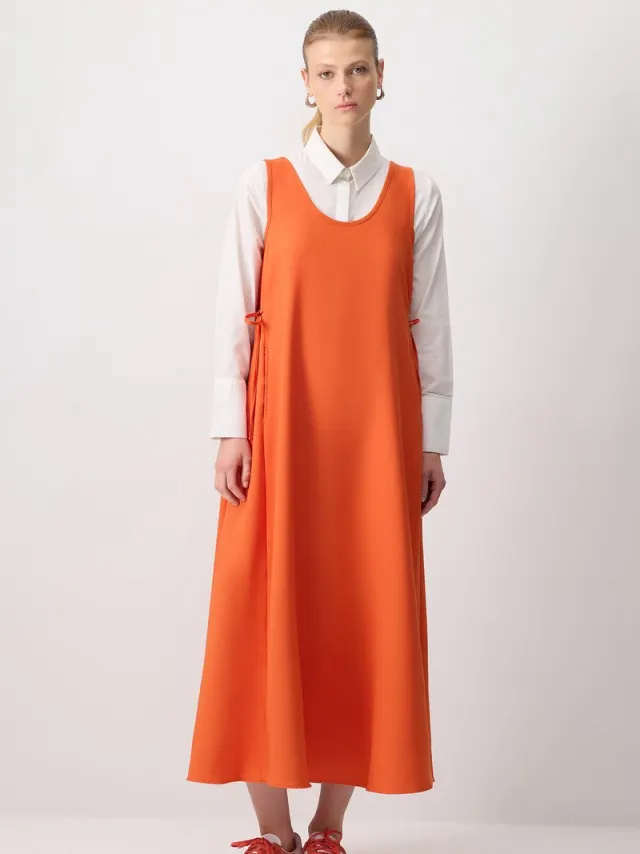TOUCHÉ PRIVÉ Oversize crêpe overgooier - Oranje - Dames