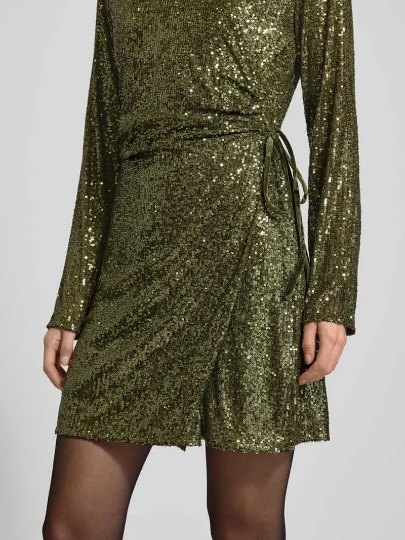 MbyM Mini-jurk met pailletten, model 'Kilara' donkergroen, foto 5