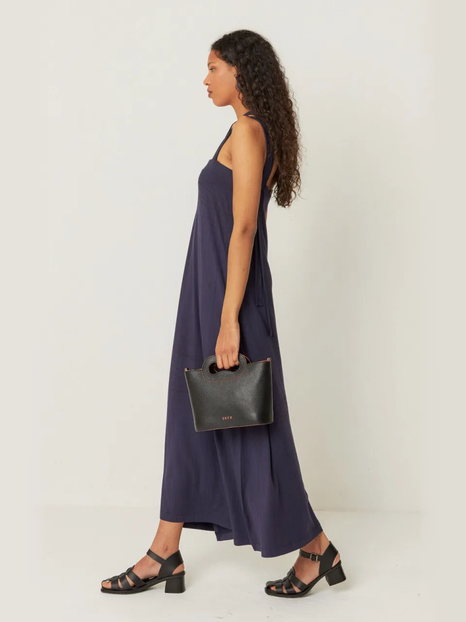 Skfk dames vegan Jurk Odele Marineblauw, foto 2
