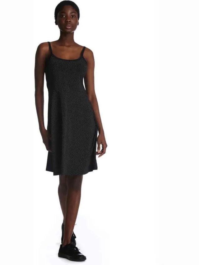Pussy Deluxe Dotties Cherry Dames Midi-jurk - zwart/wit zwart;wit
